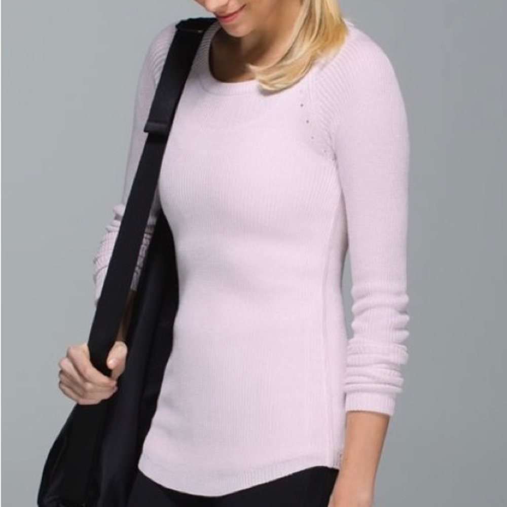 Lululemon “Cabin Yogi” Sweater in Neutral Blush